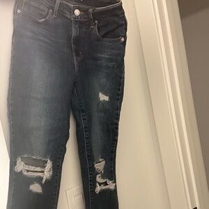 Levi's Dark Blue Distressed Skinny Jeans